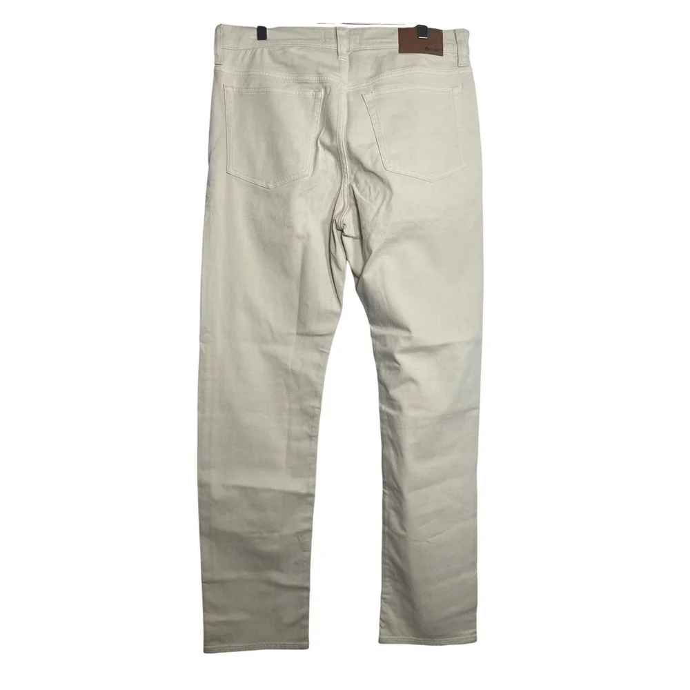 MADEWELL The Allday 1991 Straight Pant 34x34 Cream Off White Chino NEW NS352